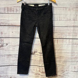 PILCRO AND THE LETTERPRESS Anthropologie Black Jacquard Jeans